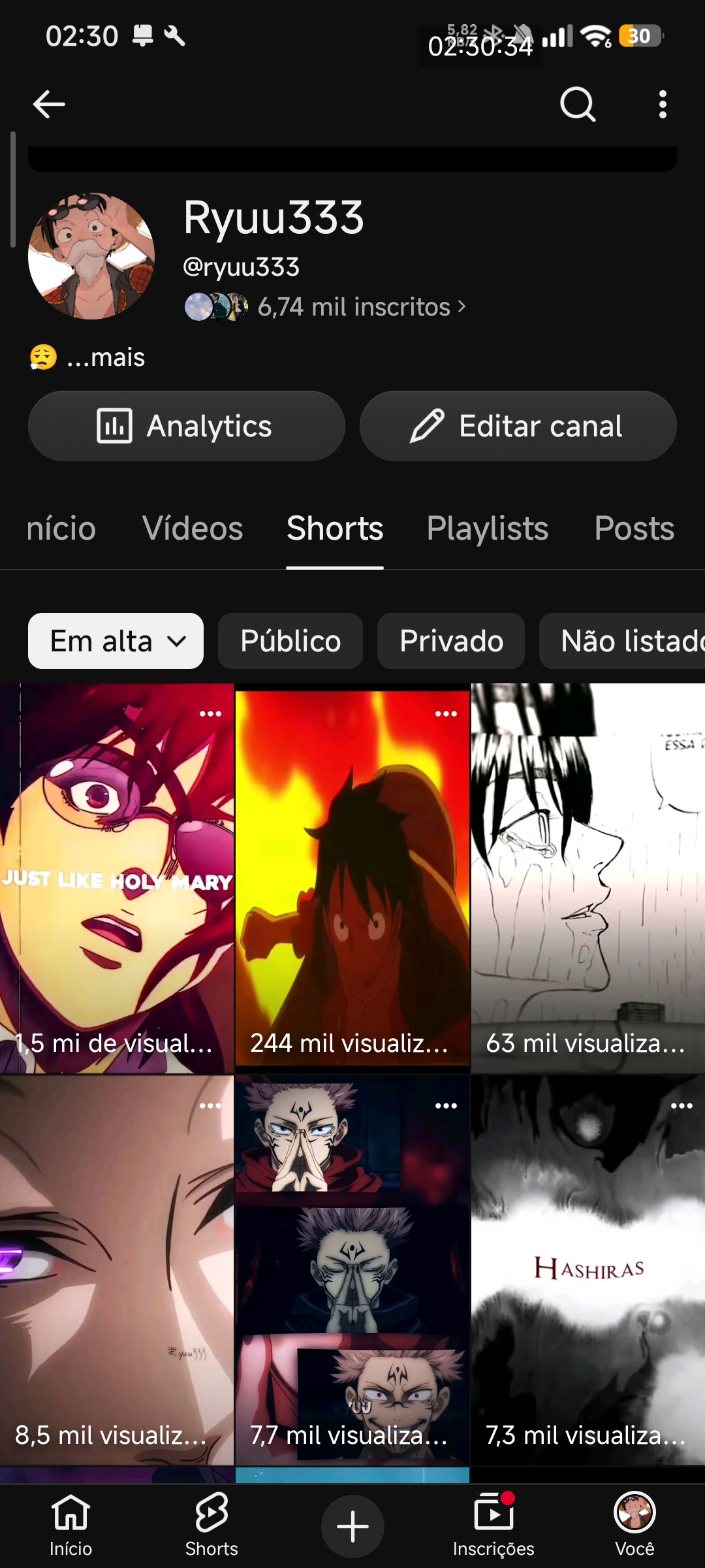 Foto da conta Conta YouTube