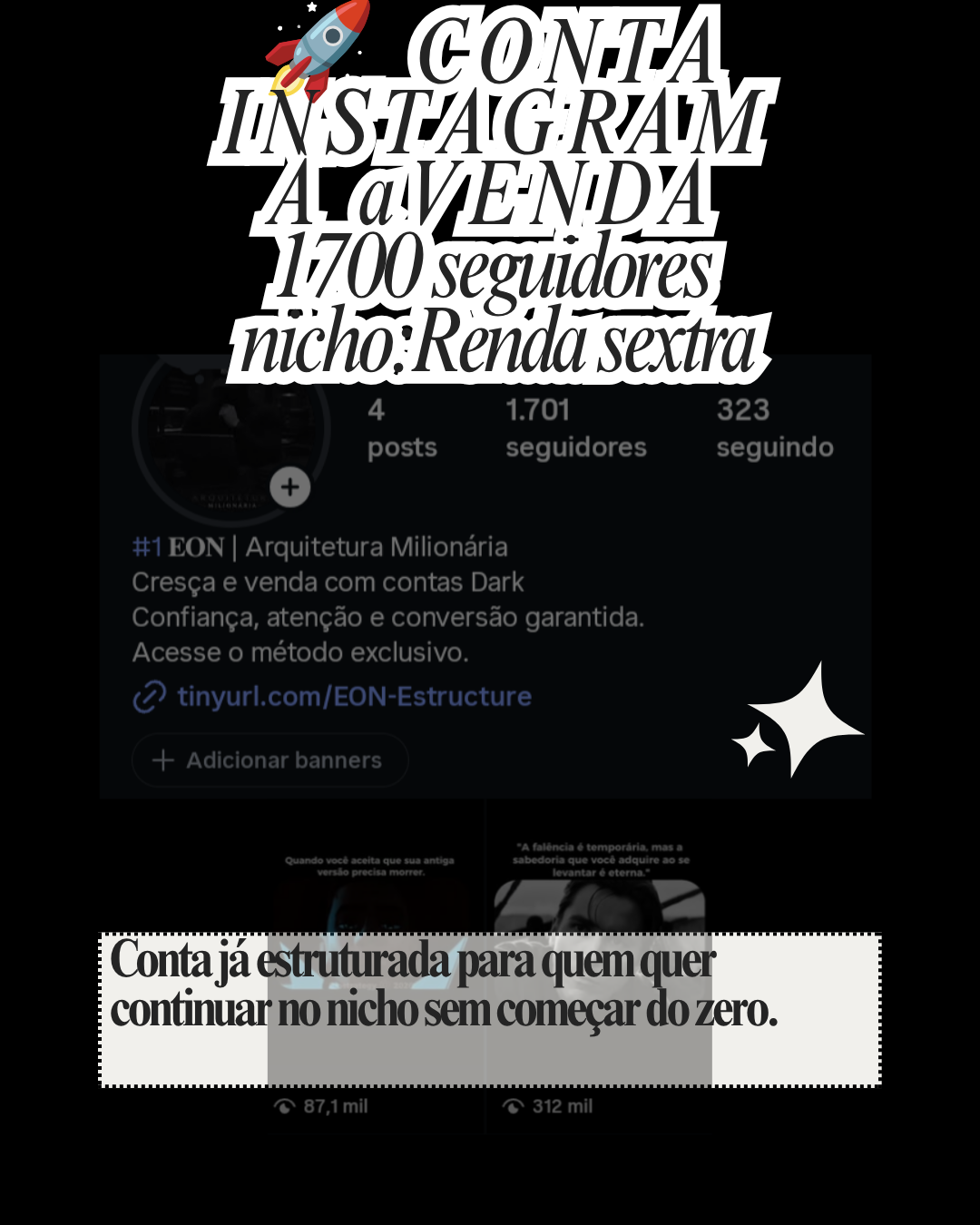 Foto da conta Arquitetura Milionária™ | Conta Instagram 1.700+ Seguidores — Nicho Renda Extra