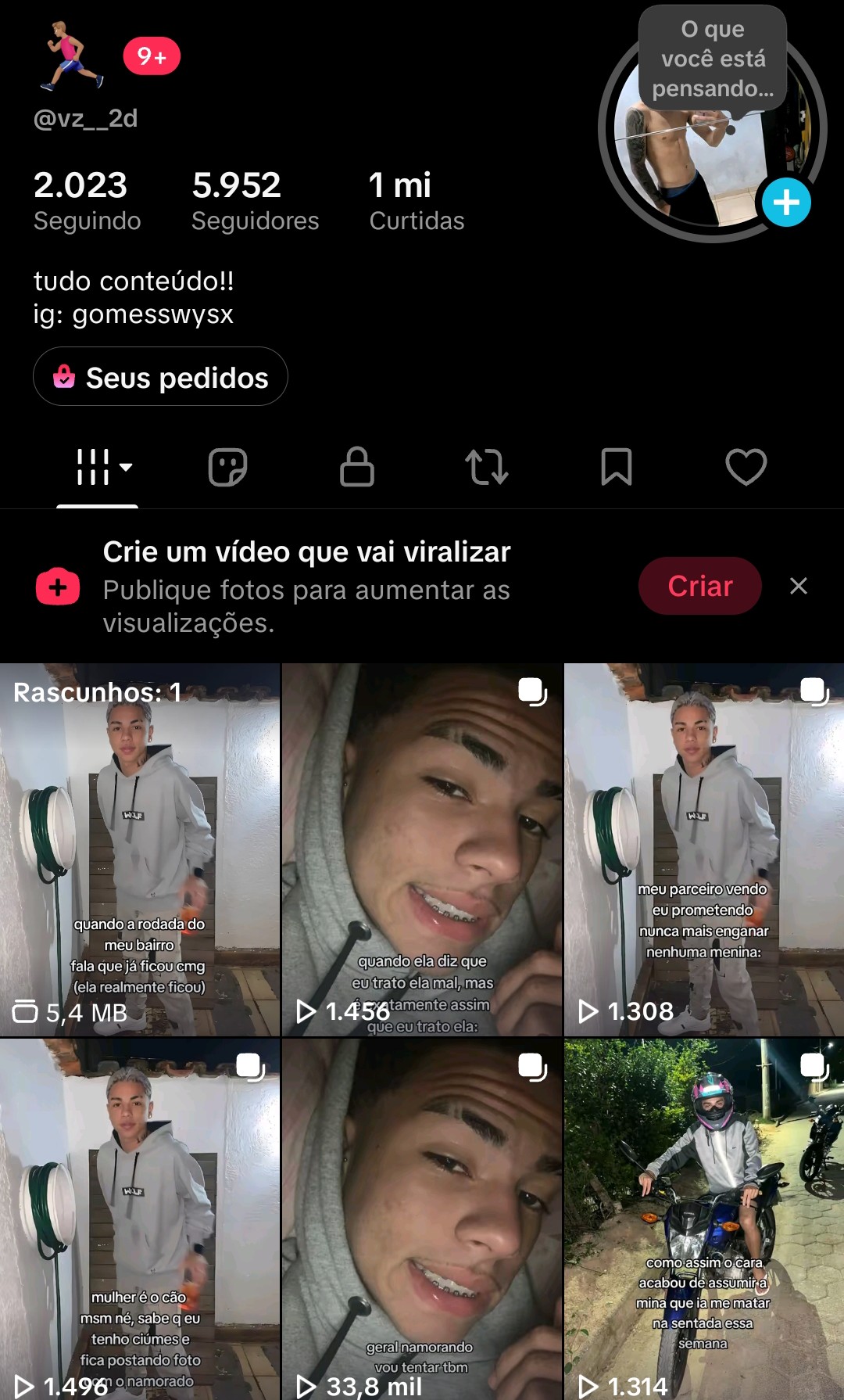 Foto da conta conta de tik tok viral!!
