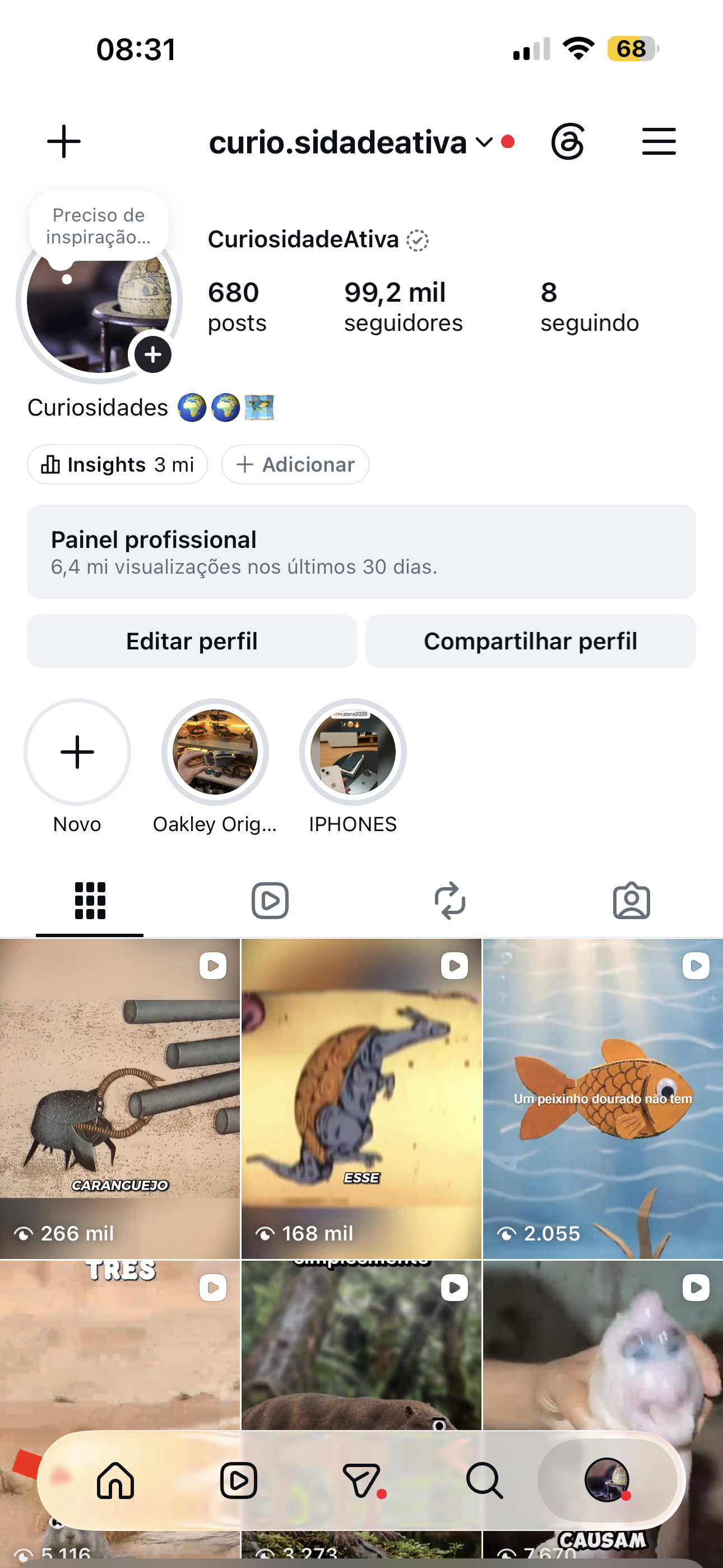 Foto da conta Criado e crescido por mim do 0